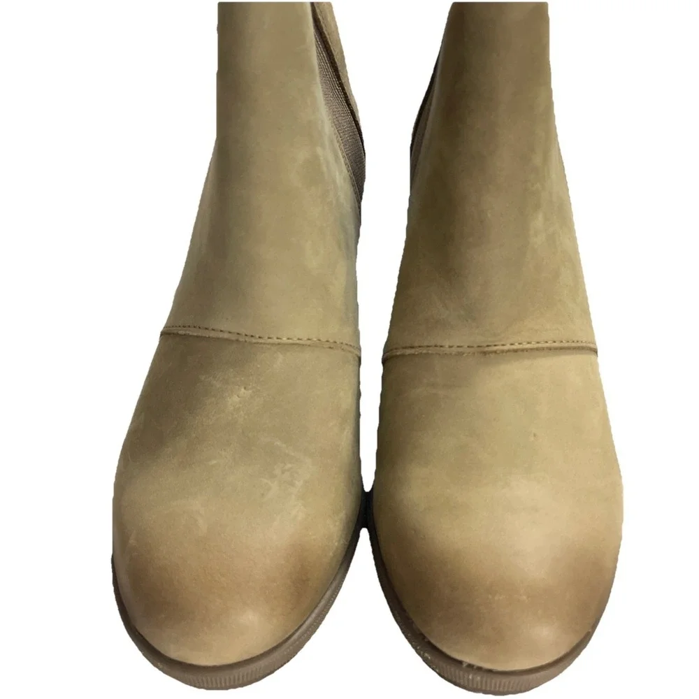Sorel Women Sz 10 Waterproof Joan Of Arctic Wedge II Chelsea Boots Ash Brown Fun